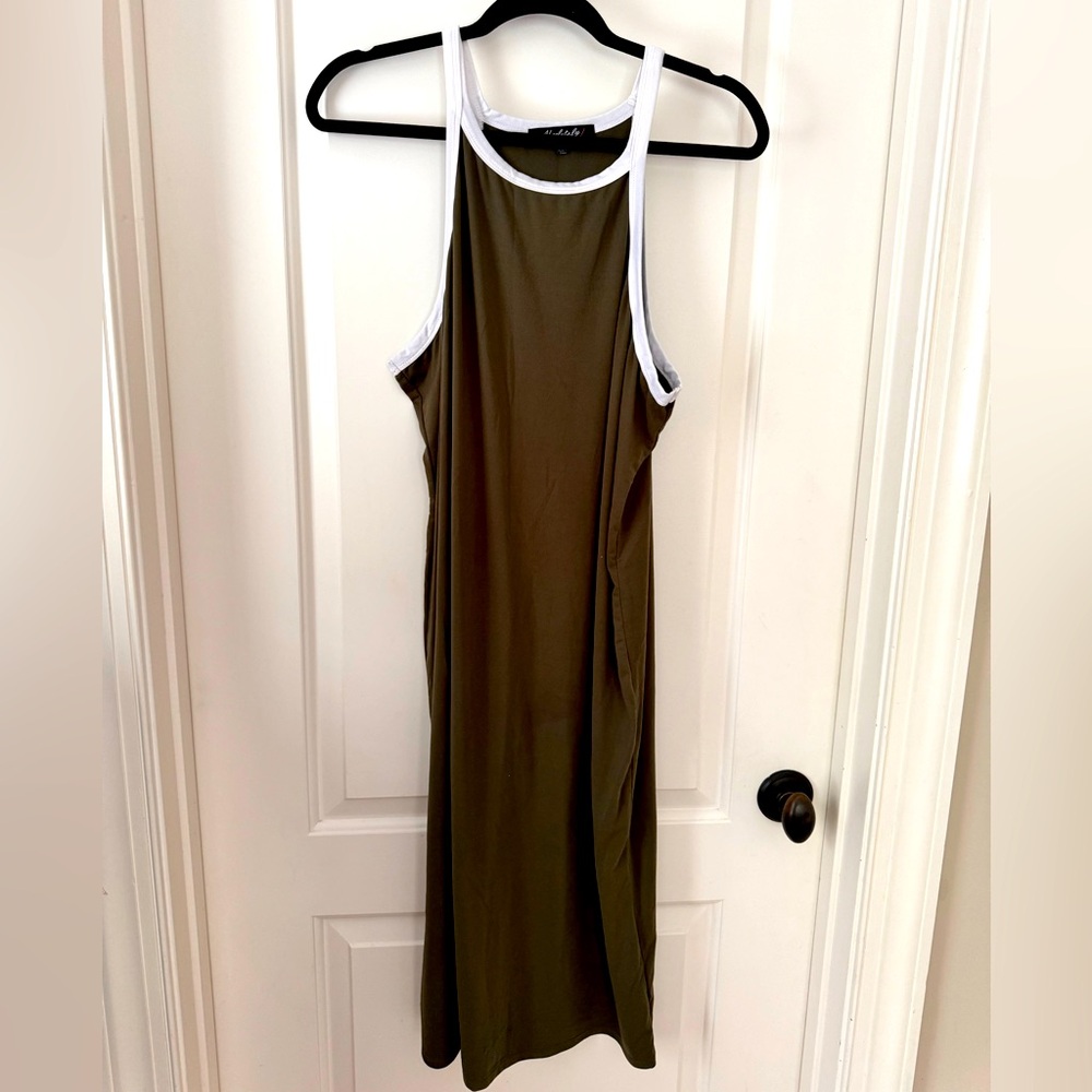 Olive green sundress